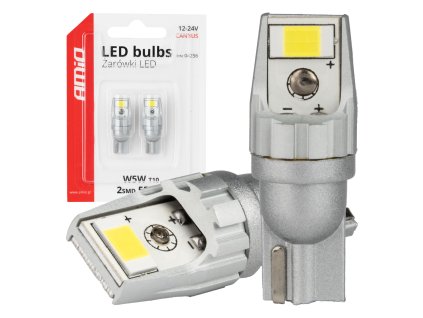 LED žárovka CANBUS T10 W5W 2SMD 3570 Bílá 12V 24V