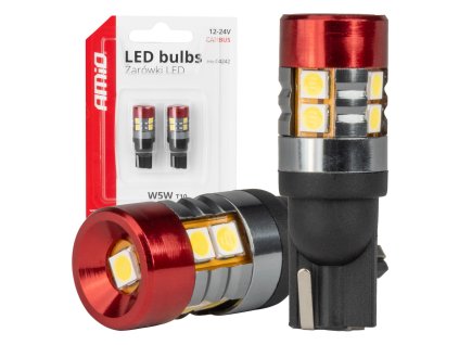 LED žárovka CANBUS T10 W5W 9 SMD 3030 Bílé 12V 24V