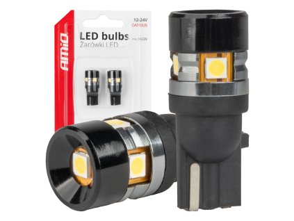 LED žárovka CANBUS T10 W5W 5SMD 3030 Bílé 12V 24V