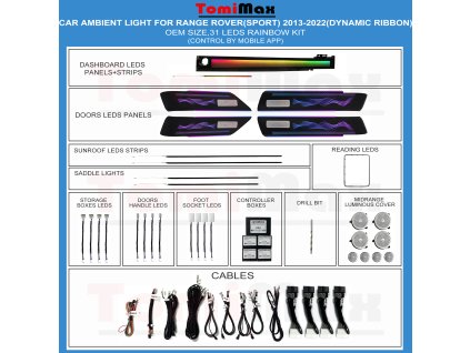 13 22 Range rover sport (dynamic+ribbon) 31Leds