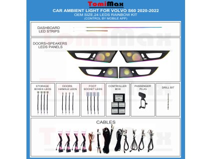 20 22 Volvo S60 (rainbow) 24Leds
