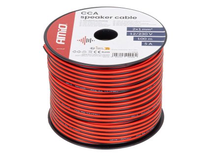 Dvouvodičový vodič reproduktoru CCA 2x1mm2 100m 5A