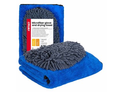 Rukavice a utěrka na sušení z mikrovlákna 94/800gsm 20x26/60x90xcm