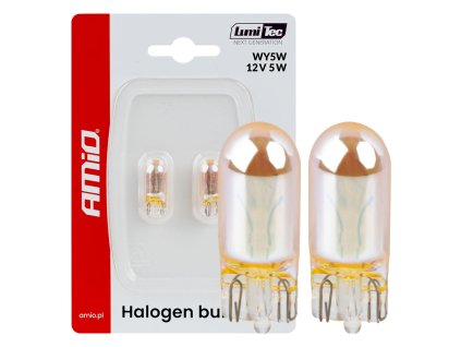 Halogenové žárovky WY5W 12V5W LumiTec oranžové chromové 2 ks
