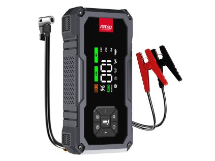 4 v 1 startovací adaptér, booster, powerbanka, kompresor, LED svítilna, 12V 7,2Ah 600A