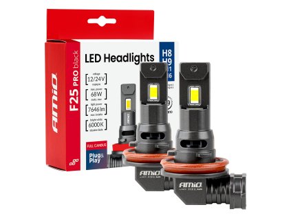 LED přestavbová sada Séria F25 PRO BLACK FULL CANBUS H8 H9 H11 H16 68W