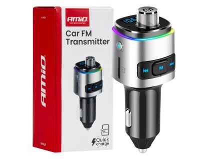 FM transmitter 2×USB-A microSD 12/24V
