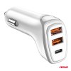 Nabíječka do auta 2x USB-A + USB-C 38W 12/24V