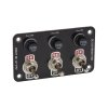 Panel s 3x spínači + 3x pojistky, 12/24V