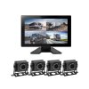 7" monitorovací nahrávací systém se 4 AHD kamerami – kabelové připojení