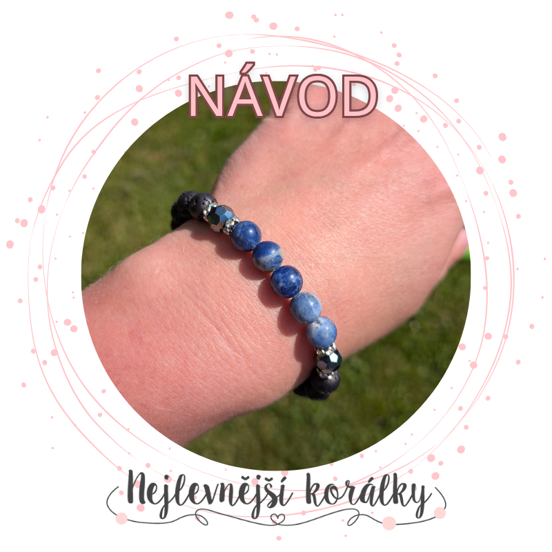 Návod: Sodalitový náramek - Stín nebe