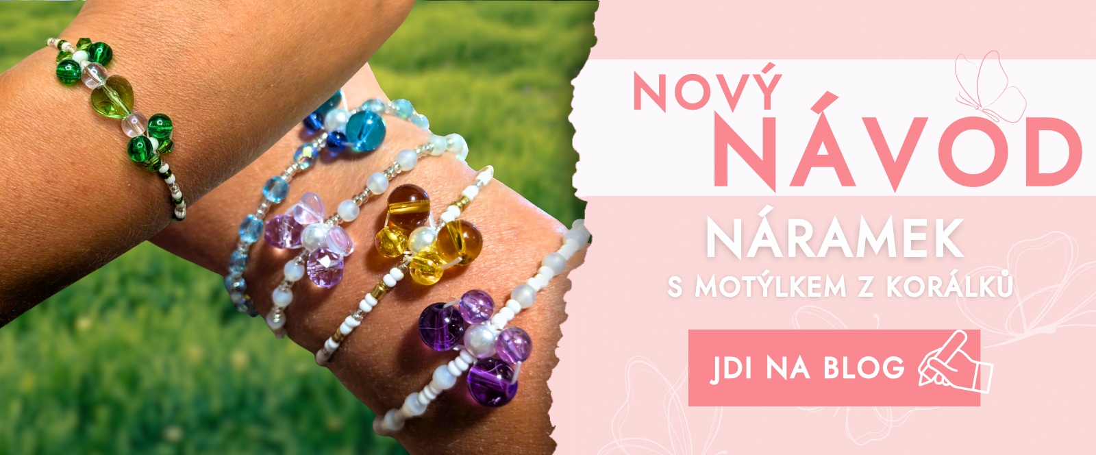 Návod - náramek s motýlkem