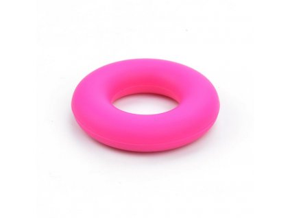 Silikonové kousátko - kruh - tmavě růžové - ∅ 43 mm - 1 ks