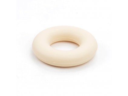 Silikonové kousátko - kruh - krémové - ∅ 43 mm - 1 ks