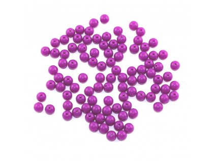 Akrylové neonové korálky - fialové - ∅ 8 mm - 10 ks
