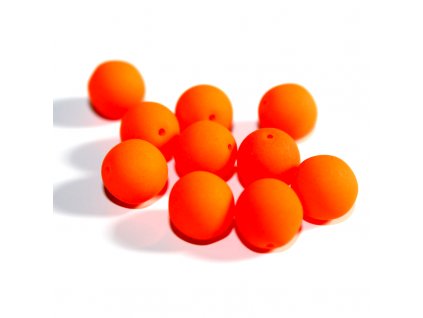 Korálky Estrela NEON - oranžové - ∅ 10 mm - 10 ks
