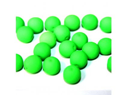 Korálky Estrela NEON - elektricky zelené - ∅ 8 mm - 10 ks