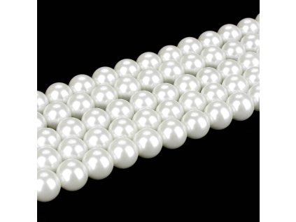 Voskované perly - bílé - ∅ 12 mm - 10 ks