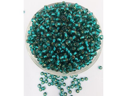 Rokajl Preciosa 8/0 - transparentní smaragdová - 57710 - 1 g
