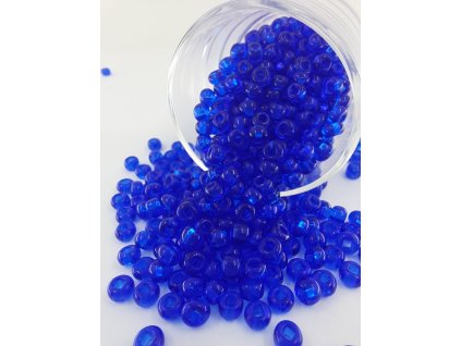Rokajl Preciosa 6/0 - transparentní tmavě modrá - 1 g