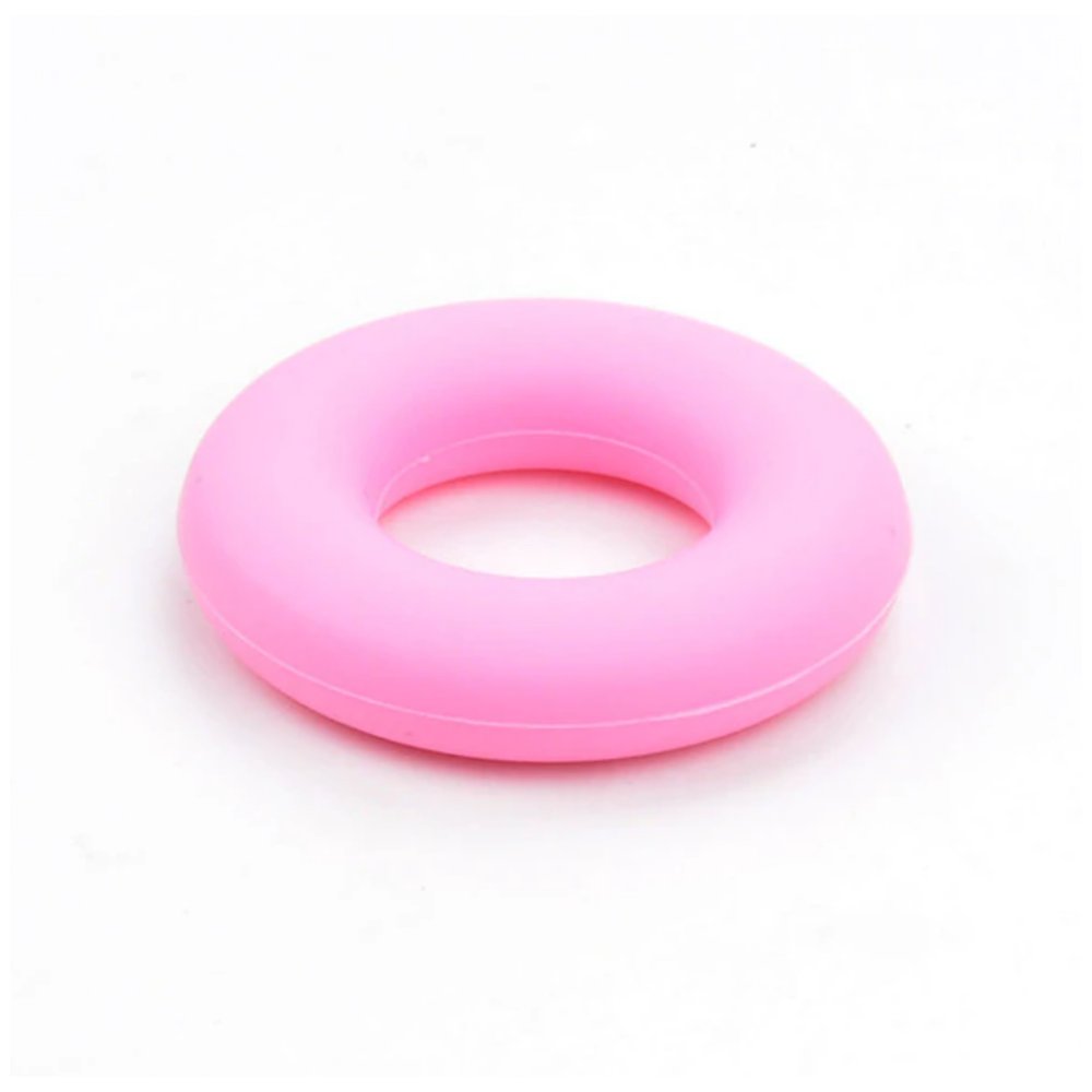 Silikonové kousátko - kruh - růžové - ∅ 43 mm - 1 ks