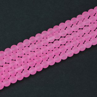 Matné korálky - světle růžové - ∅ 10 mm - 10 ks