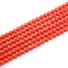 Skleněné korálky - rajčatové - ∅ 8 mm - 10 ks