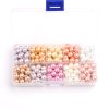 Voskované perly - mix barev - ∅ 8 mm - krabička
