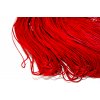 Bavlněná voskovaná šňůra - červená - ∅ 1 mm - 1 m