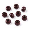 Hnědé akrylové korálky typu pony beads o průměru 6 × 9 mm