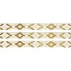Lemovací pruženka - krémová - aztécký kosočtverec - 15  mm - 5 m