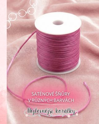 🎀 Jemná a elegantní saténová šňůra ve středně růžovém odstínu je perfektní základ pro šperky, náramky i dekorace . Mrkni...