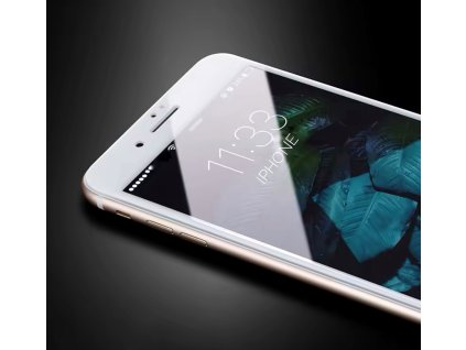 Ochranné sklo Apple iPhone bílý silný rám  Designový rám s extra ochranou