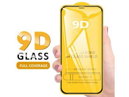 Ochranné tvrzené sklo 9D s černým rámečkem pro iPhone  9D prémiová ochrana pro iPhone