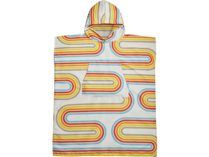 PACKTOWL CHANGING PONCHO S/M Retro Curve pončo/ručník barevné zatáčky