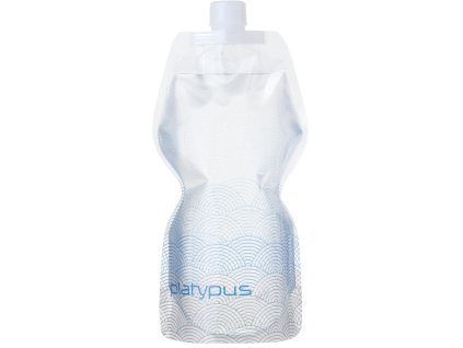 SOFTBOTTLE 1,0L Waves Closure láhev průhledná modré vlny