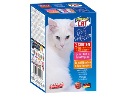 Perfecto Cat Fine Kitchen Saftige Stueckchen in Gemuesegelee 12 x 100g