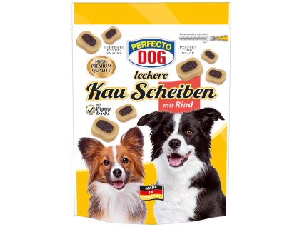 Perfecto Dog leckere Kau Scheiben mit Rind 155g