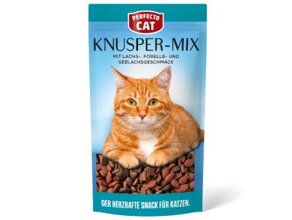 Perfecto Cat Knusper Mix mit Lachs Forelle und Seelachsgeschmack 60g