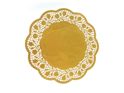 dekoracni krajky kulate zlate 36cm 4ks 65466
