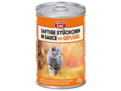 Perfecto Cat saftige Stuecke in Sosse Gefluegel 415g