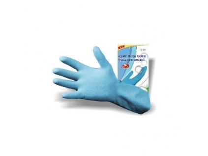 rukavice gumove modre s