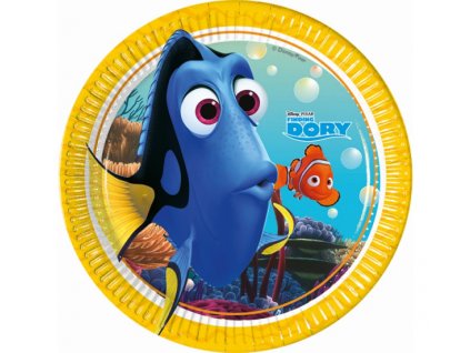 Papírové talíře "Hledá se Dory" - 8 ks/20 cm