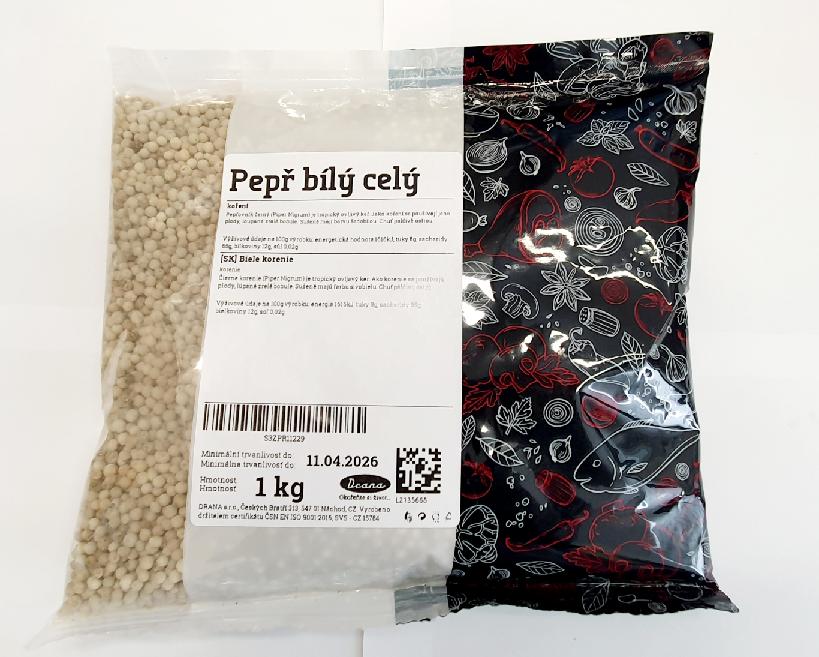 Pepř bílý celý 1kg