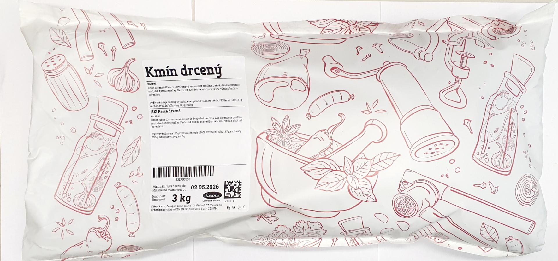 Kmín drcený 3 kg