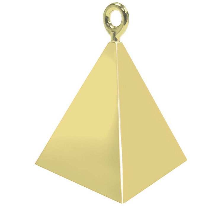 Závaží na balónky "Pyramida" zlaté - 1 ks