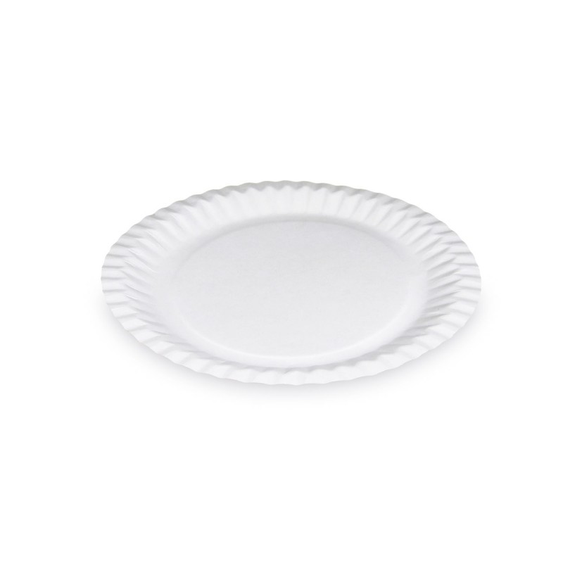 WIMEX Papírové talíře, Bílé 23cm - 100 ks