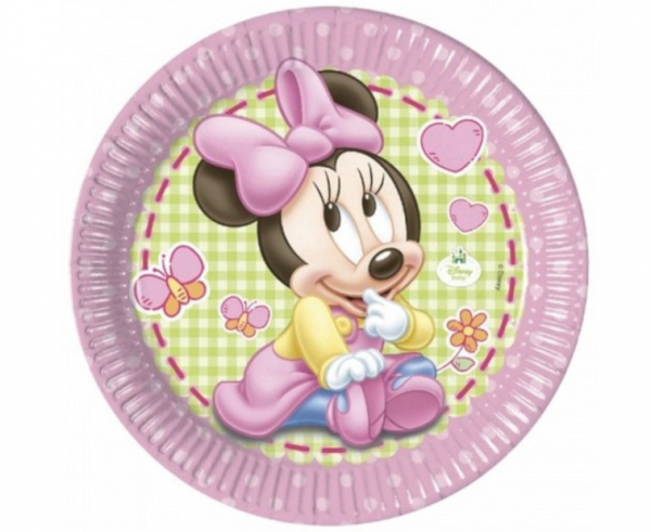 Papírové talíře "Minnie Baby" - 8 ks/23 cm
