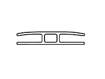 Spojovací lišta, pro polykarbonát 10 mm - Čirá