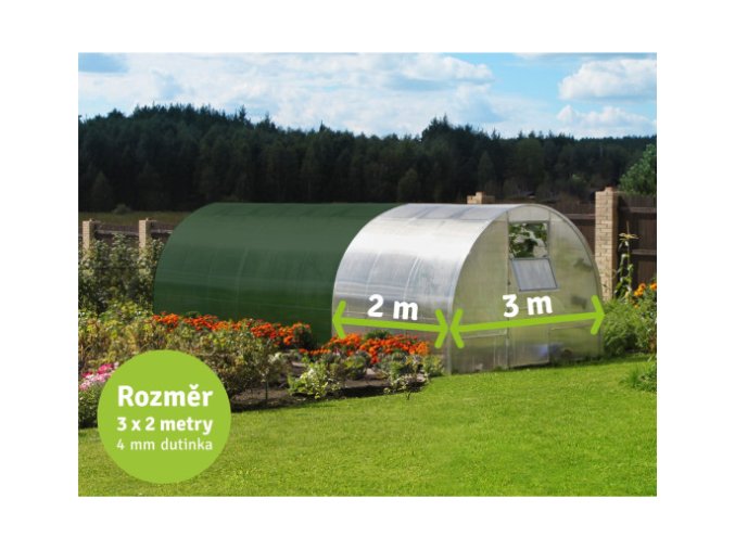 sklenik polykarbonatovy 3x2x2 m vypln 40mm